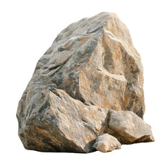Fototapeta premium Large rock on a white background