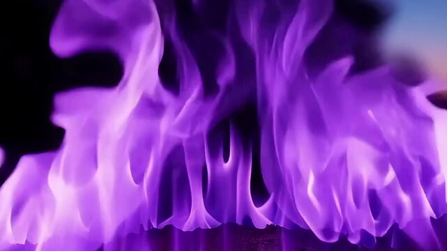purple fire slow burning with mystical glow