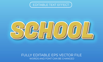School editable text effect