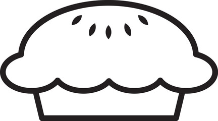 Pie Outline Icon