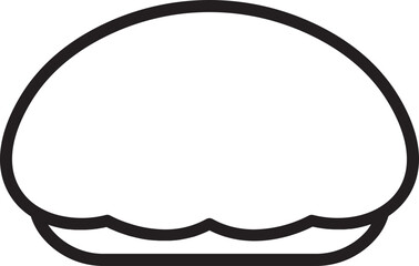 Bread Bun Outline Icon