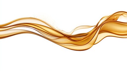 Smooth Flowing Abstract Waves in Golden Brown Color Design