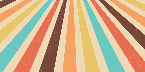 Groovy retro swirl burst, summer and carnival background.