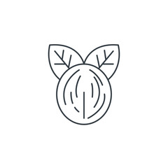 Nut icon symbol vector illustration isolated on white background