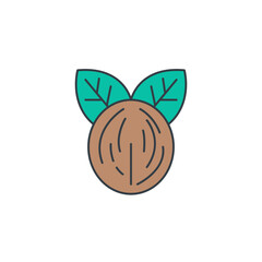 Nut icon symbol vector illustration isolated on white background