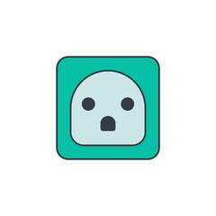 Fototapeta premium Electrical outlet icon symbol vector illustration isolated on white background