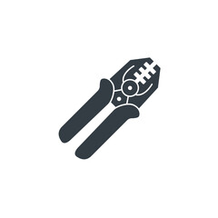 Wire Stripper icon symbol vector illustration isolated on white background