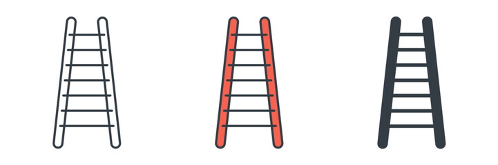 Ladder icon symbol vector illustration isolated on white background