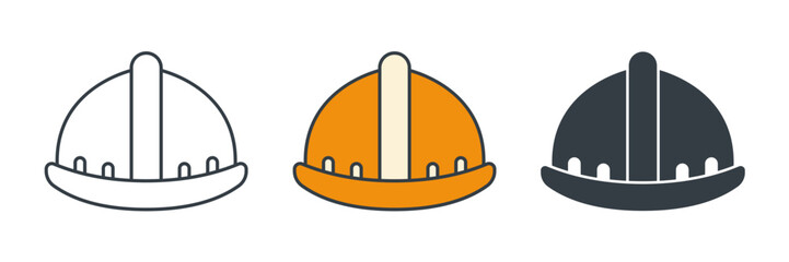 Hard Hat icon symbol vector illustration isolated on white background