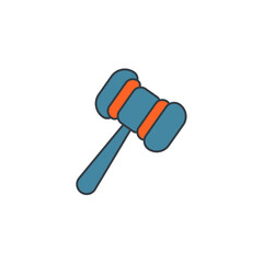 Mallet icon symbol vector illustration isolated on white background