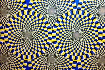 Optical illusion horizontal background. Abstract curves, geometric effect. © Paolo Gallo