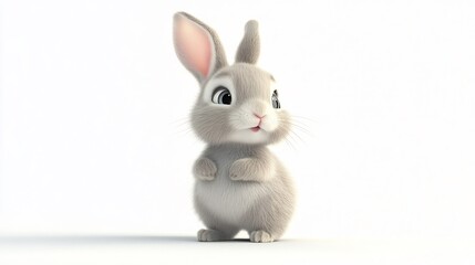 Obraz premium Adorable 3D Rendered Bunny Rabbit