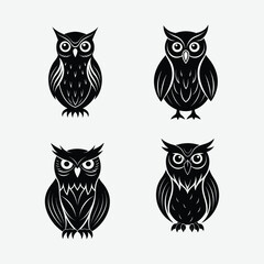 Download this Owl Silhouette Vector Bundle! Perfect for prints, t-shirts, tattoos, logos, and more. Includes SVG, PNG, EPS, and AI formats.