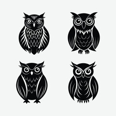 Owl Silhouette Vector Bundle – clean, detailed, and scalable designs. Great for digital and print use. Includes PNG, SVG, AI, and EPS files.