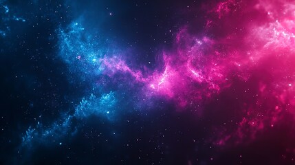 Naklejka premium Dark abstract gradient with glowing magenta and blue tones, softly blurred with high contrast for a futuristic and intense mood