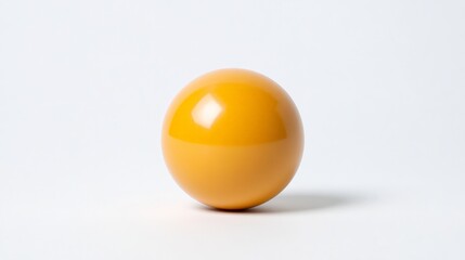 Bright Yellow Sphere on Simple White Background for Creative Use
