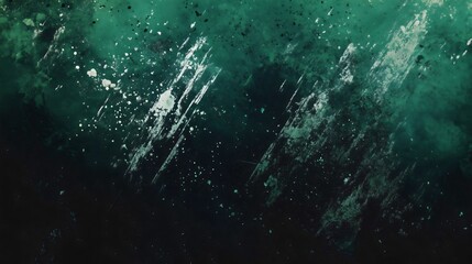 abstract green artistic textured background with paint strokes