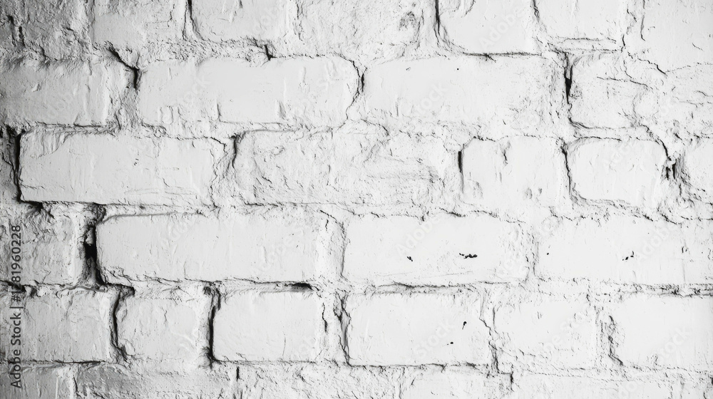 Poster rustic whitewashed brick wall texture for background and design projects