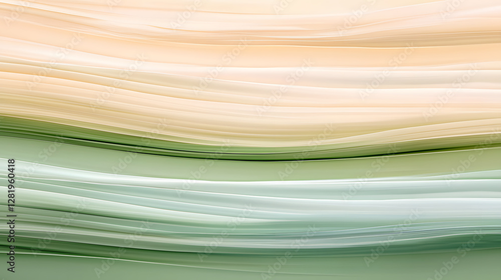 Poster fluid waves of color in soft pastel tones abstract art digital creation serene environment close-up 