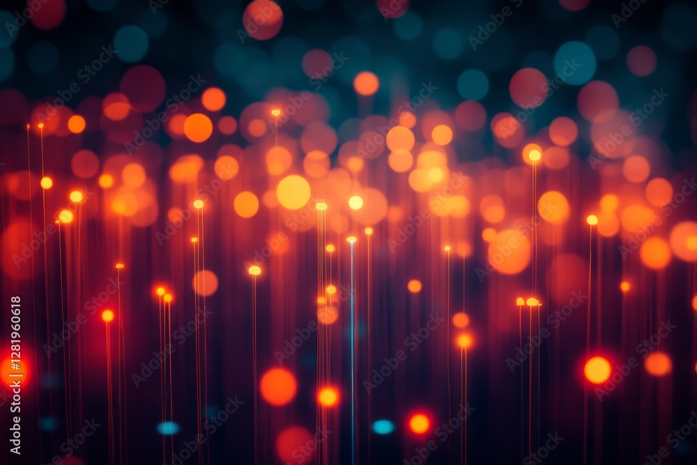 Aufkleber colorful bokeh lights create a vibrant atmosphere in a festive setting during an evening event