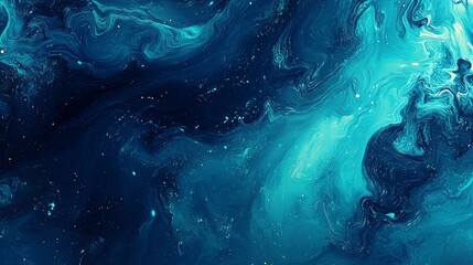 Deep blue and teal gradient with softly glowing and blurred edges, creating a mysterious and cosmic-inspired ambiance