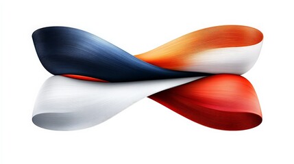Abstract colorful wave design with a blend of red, white, blue textures
