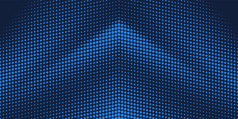 Fototapeta premium Dots halftone blue color pattern gradient texture with technology digital background. Dots pop art comics with nature graphic design.