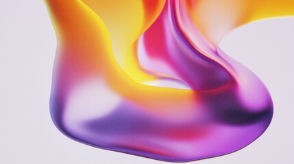 Abstract fluid shapes in vibrant colors, reminiscent of a surreal, modern art style