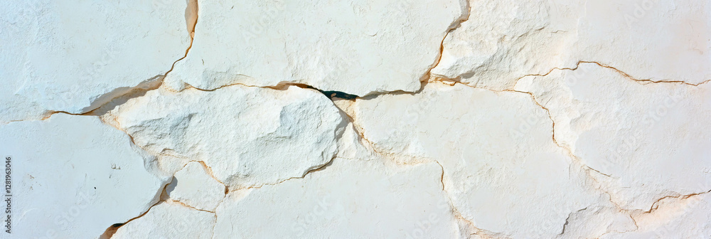 Poster rough textured plaster with cracks and uneven surface for architectural design