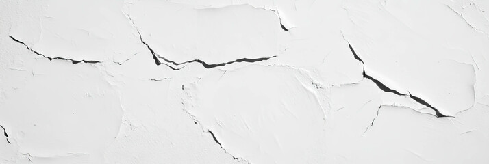 Weathered surface with cracked white plaster texture for artistic background