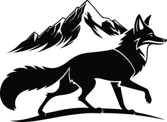 Adventure Fox Silhouette, Vector Design