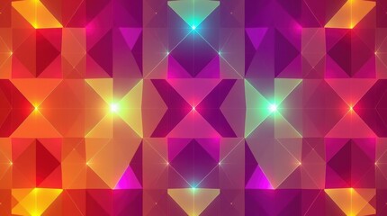 Obraz premium Gorgeous neon geometric wallpaper, pattern