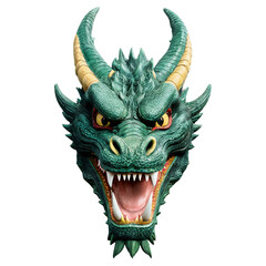 Fototapeta premium asian dragon mask isolated on transparent background