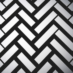 Abstract geometric black and white herringbone pattern design art grey on transparent background