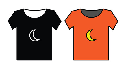 Naklejka premium Moon Phase T-Shirt Duo