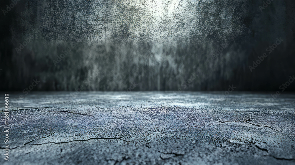 Poster rustic concrete floor texture with cracks and weathered appearance for background design