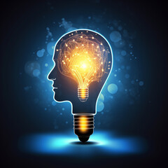 Woman looking ahead with light streak image background