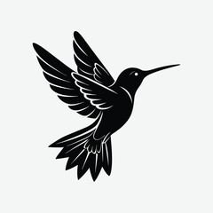 Obraz premium Hummingbird silhouette vector bundle with high-quality SVG, PNG, EPS, and AI files. Perfect for Cricut, sublimation, tattoo design, and printable art projects.