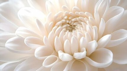 A close-up of a chrysanthemum flower, focusing on its intricate layers of petals