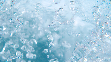 Bubbling water drops ocean surface close-up photography underwater environment natural beauty refreshing concept