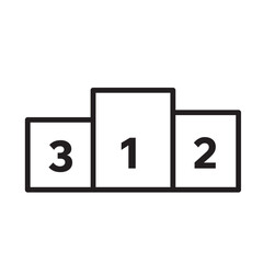 Champion Podium Outline Icon
