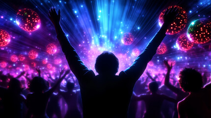 Obraz premium People dancing in the nightclub.
