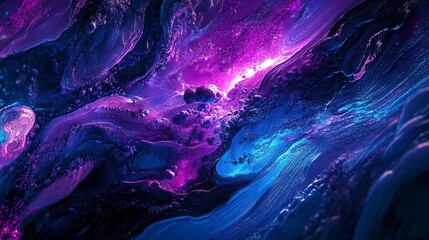 Naklejka premium Neon purple and blue abstract background, softly glowing with a futuristic and dynamic feel