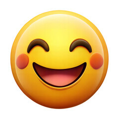 Fototapeta premium Happy smiley face 3D cartoon emoji