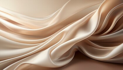 Fototapeta premium soft flowing fabric creates an elegant texture in neutral tones for artistic expression and design inspiration generative ai