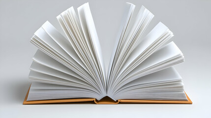 Open book, blank pages, studio shot, knowledge, education
