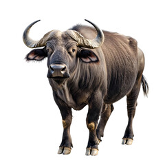 Naklejka premium Adult buffalo isolated on transparent background