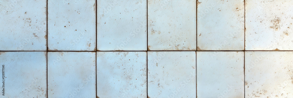 Poster rustic square grid pattern on weathered stone wall for architectural design