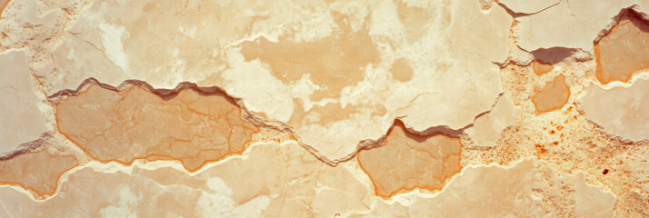 Obraz premium Beige textured stone wall with natural variations of surface and hue