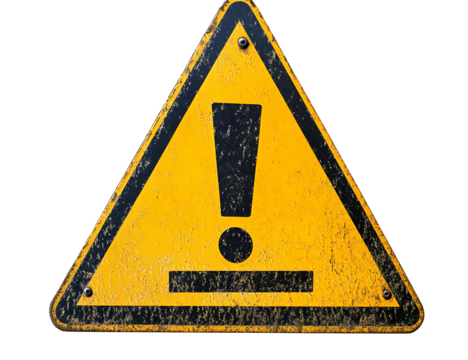 danger triangular yellow symbol color icon isolated on white background.PNG